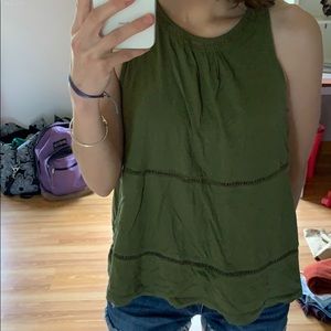 Olive green tank top